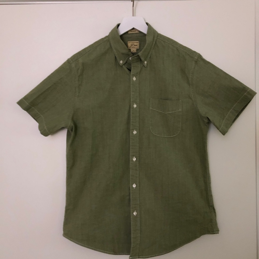 J. Crew Pine Green Short Sleeve Shirt